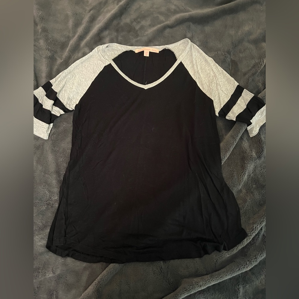Rebellious One Girls Baseball Style Quarter Sleeve Shirt